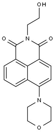 1H-Benz[de]isoquinoline-1,3(2H)-dione,2-(2-hydroxyethyl)-6-(4-morpholinyl)- Struktur