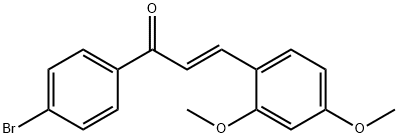 (E)-1-(4-bromophenyl)-3-(2,4-dimethoxyphenyl)prop-2-en-1-one Struktur