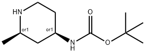 tert-butyl [cis-2-methyl-4-piperidinyl]carbamate Struktur