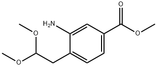 BENZOIC ACID, 3-AMINO-4-(2,2-DIMETHOXYETHYL)-, METHYL ESTER Struktur