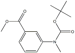 METHYL 3-(TERT-BUTOXYCARBONYL(METHYL)AMINO)BENZOATE Struktur