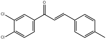 (2E)-1-(3,4-dichlorophenyl)-3-(4-methylphenyl)prop-2-en-1-one Struktur