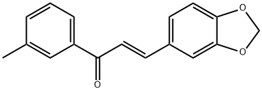 (2E)-3-(2H-1,3-benzodioxol-5-yl)-1-(3-methylphenyl)prop-2-en-1-one Struktur