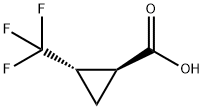 (1S,2S)-2-(trifluoromethyl)cyclopropane-1-carboxylic acid Struktur