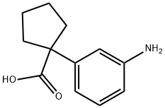 1-(3-aminophenyl)cyclopentane-1-carboxylic acid Struktur