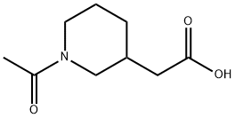 3-Piperidineacetic acid, 1-acetyl- Struktur