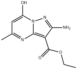 ethyl 2-amino-7-hydroxy-5-methylpyrazolo[1,5-a]pyrimidine-3-carboxylate Struktur