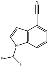 1-(difluoromethyl)-1H-indole-4-carbonitrile Struktur