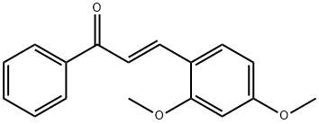 (2E)-3-(2,4-dimethoxyphenyl)-1-phenylprop-2-en-1-one Struktur