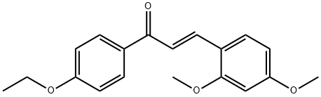 (2E)-3-(2,4-dimethoxyphenyl)-1-(4-ethoxyphenyl)prop-2-en-1-one Struktur