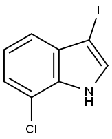 7-Chloro-3-iodo-1H-indole Struktur