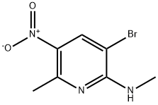 (3-Bromo-6-methyl-5-nitro-pyridin-2-yl)-methyl-amine Struktur