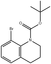 8-Bromo-3,4-dihydro-2H-quinoline-1-carboxylic acid tert-butyl ester Struktur