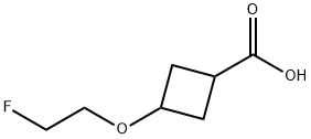 3-(2-Fluoro-ethoxy)-cyclobutanecarboxylic acid Struktur