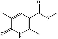 5-Iodo-2-methyl-6-oxo-1,6-dihydro-pyridine-3-carboxylic acid methyl ester Struktur