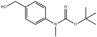 tert-butyl((4-hydroxymethyl)phenyl)(methyl)carbamate Struktur