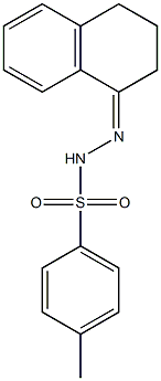 Benzenesulfonic acid,4-methyl-, 2-(3,4-dihydro-1(2H)-naphthalenylidene)hydrazide Struktur