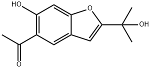 5-Acetyl-6-hydroxy-2-(1-hydroxy-1-methylethyl)benzofuran Struktur