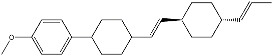 Benzene,1-methoxy-4-[trans-4-[(1E)-2-[trans-4-(1E)-1-propen-1-ylcyclohexyl]ethenyl]cyclohexyl]- 結(jié)構(gòu)式