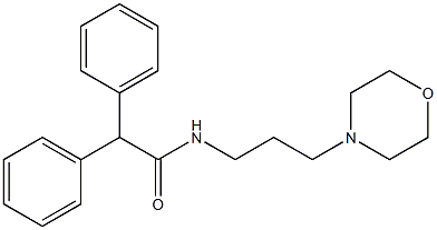 N-(3-morpholinopropyl)-2,2-diphenylacetamide Struktur