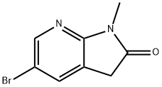 5-BROMO-1-METHYL-1H-PYRROLO[2,3-B]PYRIDIN-2(3H)-ONE Struktur