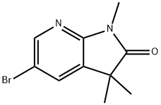 2H-Pyrrolo[2,3-b]pyridin-2-one, 5-bromo-1,3-dihydro-1,3,3-trimethyl- Struktur