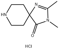 2,3-Dimethyl-1,3,8-triazaspiro[4.5]dec-1-en-4-one hydrochloride Struktur