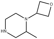 2-methyl-1-(oxetan-3-yl)piperazine bis(2,2,2-trifluoroacetate) Struktur