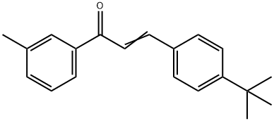 (2E)-3-(4-tert-butylphenyl)-1-(3-methylphenyl)prop-2-en-1-one Struktur