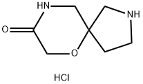 6-oxa-2,9-diazaspiro[4.5]decan-8-one hydrochloride Struktur