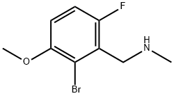 1-(2-Bromo-6-fluoro-3-methoxyphenyl)-N-methylmethanamine Struktur