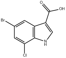 5-bromo-7-chloro-1H-indole-3-carboxylic acid Struktur