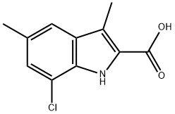 7-chloro-3,5-dimethyl-1H-indole-2-carboxylic acid Struktur