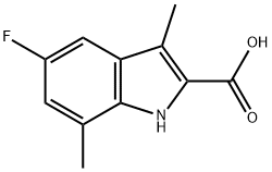 5-fluoro-3,7-dimethyl-1H-indole-2-carboxylic acid Struktur