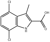 4,7-dichloro-3-methyl-1H-indole-2-carboxylic acid Struktur