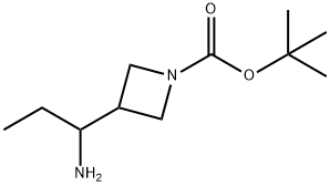 tert-Butyl 3-(1-aminopropyl)azetidine-1-carboxylate Struktur