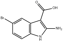 2-amino-5-bromo-1H-Indole-3-carboxylic acid Struktur