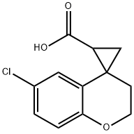 6-chlorospiro[chromane-4,2-cyclopropane]-1-carboxylic acid Struktur