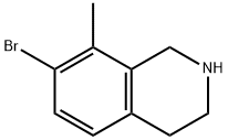 7-bromo-8-methyl-1,2,3,4-tetrahydroisoquinoline Struktur