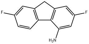 2,7-difluoro-9H-fluoren-4-amine Struktur