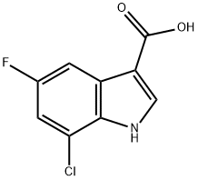 7-chloro-5-fluoro-1H-indole-3-carboxylic acid Struktur