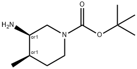 tert-butyl cis-3-amino-4-methylpiperidine-1-carboxylate Struktur