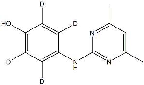 2,3,5,6-tetradeuterio-4-[(4,6-dimethylpyrimidin-2-yl)amino]phenol Struktur