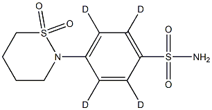 2,3,5,6-tetradeuterio-4-(1,1-dioxothiazinan-2-yl)benzenesulfonamide Struktur