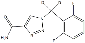 1-[dideuterio-(2,6-difluorophenyl)methyl]triazole-4-carboxamide Struktur