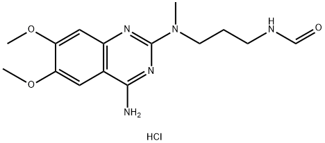 N-(4-Amino-6,7-dimethoxyquinazol-2-yl)-N-methylpropylenediamine Formamide Hydrochloride Struktur