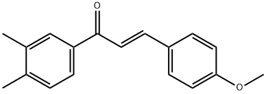 (2E)-1-(3,4-dimethylphenyl)-3-(4-methoxyphenyl)prop-2-en-1-one Struktur