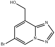 (6-Bromo-[1,2,4]triazolo[1,5-a]pyridin-8-yl)-methanol Struktur