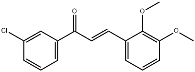 (2E)-1-(3-chlorophenyl)-3-(2,3-dimethoxyphenyl)prop-2-en-1-one Struktur