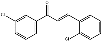 (2E)-3-(2-chlorophenyl)-1-(3-chlorophenyl)prop-2-en-1-one Struktur